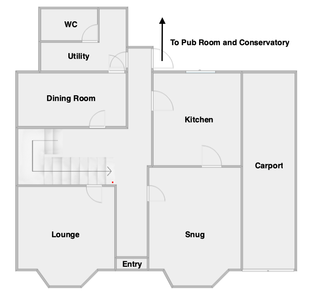 Downstairs floor plan
